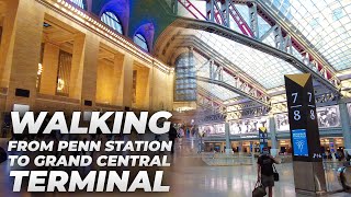 Walking NYC  Penn Station to Times Square amp Grand Central Terminal July 2021 [upl. by Yelyk]