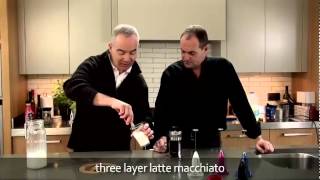 aerolatte  milk frother makes three layer caffè latte macchiato [upl. by Anirac]