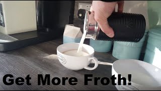 How to Get More Froth from Your Nespresso Coffee Aeroccino  Nespresso tips and help [upl. by Anelrats176]