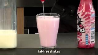 How to make a fat free milkshake using an aerolatte milk frother [upl. by Ecnaret230]