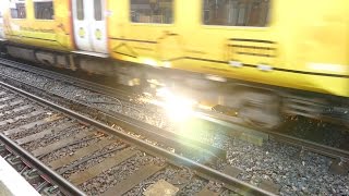 Merseyrail 507 009 making arcs at Birkdale station [upl. by Rodmur]