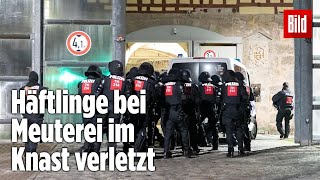 Gefängnismeuterei Polizei stürmt Knast in Thüringen  JVA Untermaßfeld [upl. by Mckeon]